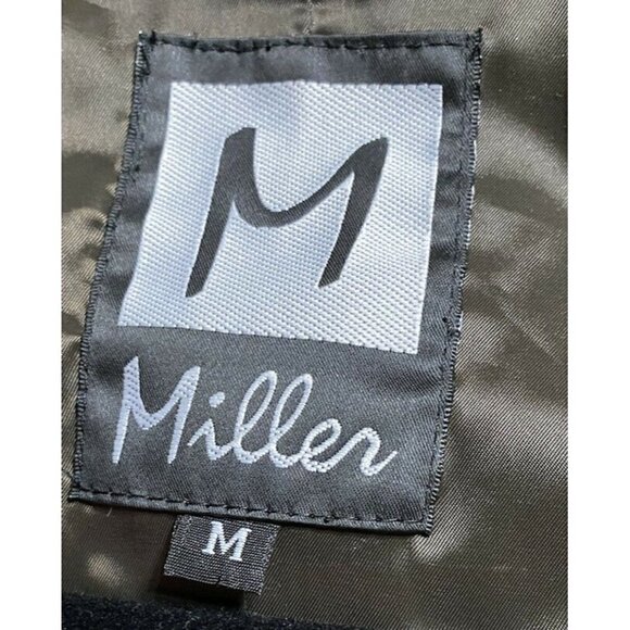 M Miller Vest Womens Medium Brown Metallic Painted Faux Fur Zip Up Pockets Boho - Picture 5 of 6